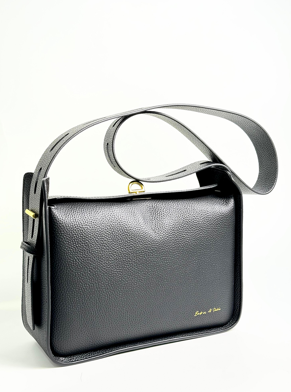 Black Handbag Made OF Natural Leather