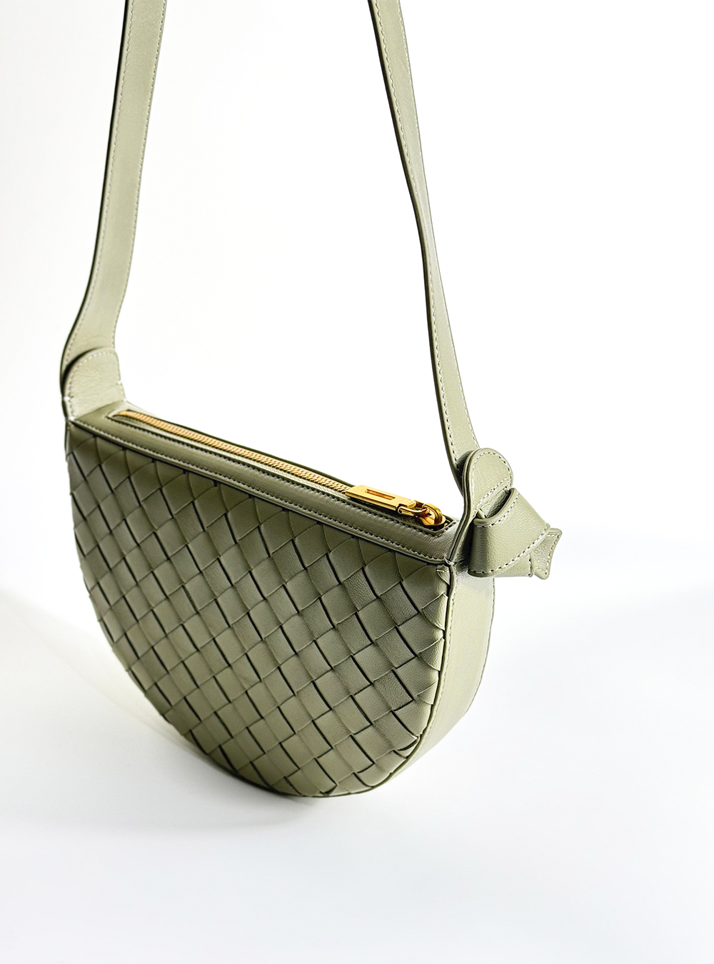 2-2 حقيبة يد من الجلد الطبيعي باللون الأخضر - الصورة 5