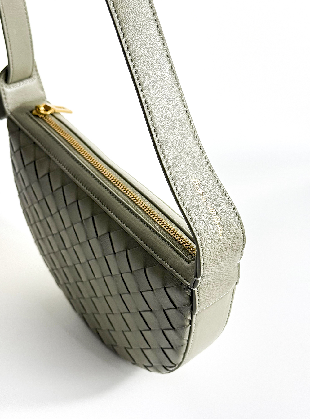 5 حقيبة يد من الجلد الطبيعي باللون الأخضر - الصورة 7