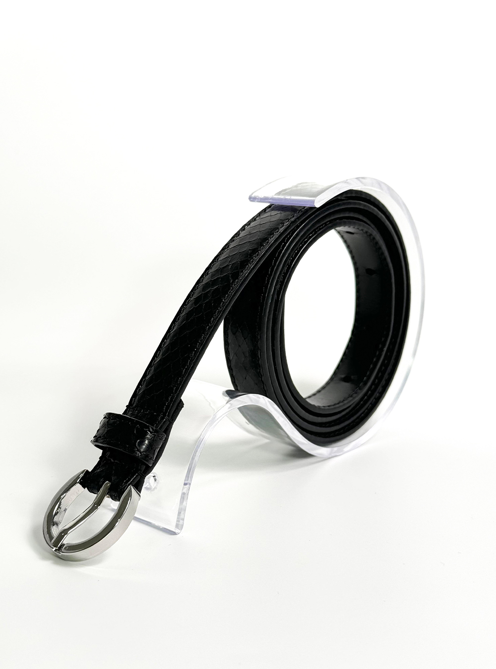 BLACK BELT WITH BLACK BUCKLE 1 Snakeskin belt - Image 6