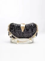 Elegant handbag studded with shiny beads - Image 3