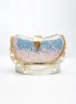 Elegant handbag studded with shiny beads - Image 2