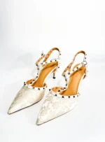 حذاء بكعب عالٍ مع جلد طبيعي - الصورة 3