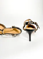 حذاء بكعب عالٍ مع جلد طبيعي - الصورة 2