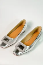 Shiny Leather Sneakers (Black-Silver) - Image 6