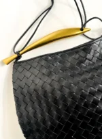 Luxury black handbag made of genuine leather - Image 2