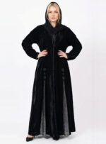 The velvet Onyx Abaya