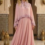 long sleeve pink dress