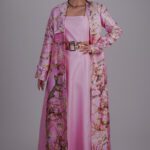 BS Pink Almond Blossoms Abaya