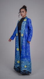 ⁦BS Gogh Starry Night Abaya⁩ - الصورة ⁦3⁩