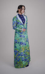 ⁦BS Gogh Irises Abaya⁩ - الصورة ⁦2⁩